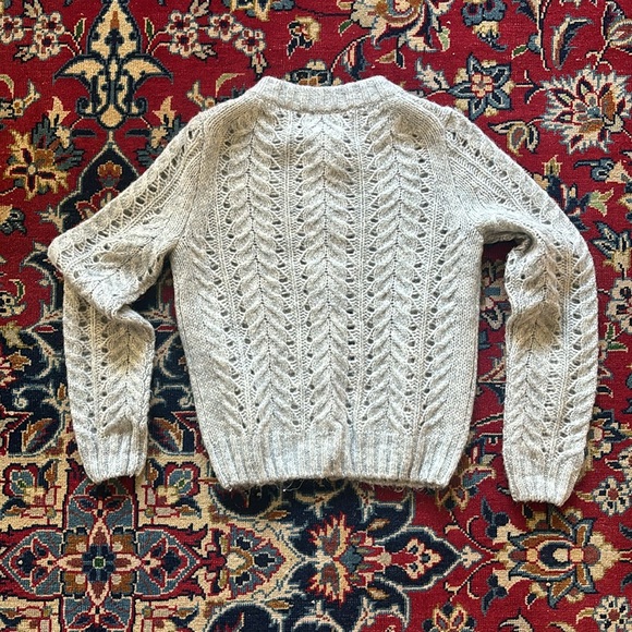 Point Sur by J. Crew pointelle knit cardigan with mohair and wool | XS | gray - Picture 2 of 6